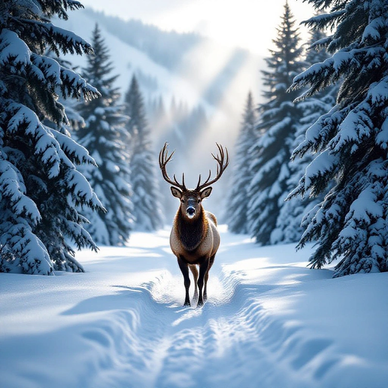 A dream like snowy landscape