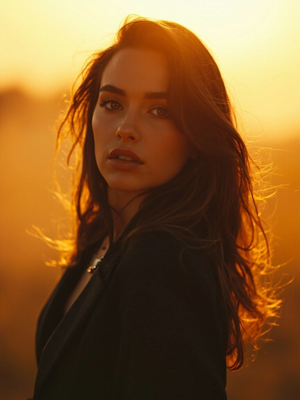 Fashion editorial photoshoot of a beautiful 25 year old brunette woman